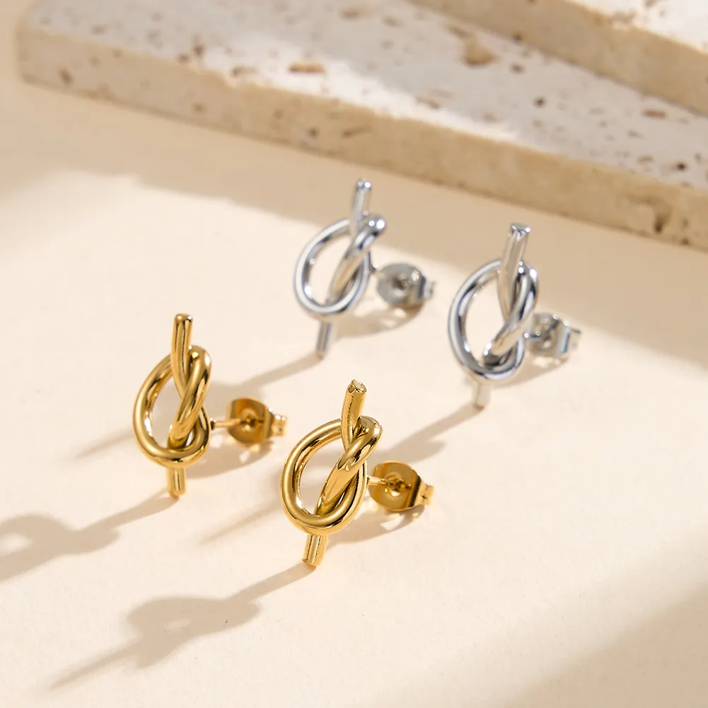 Produse Noi - Cercei Statement Nod Knot Auriu