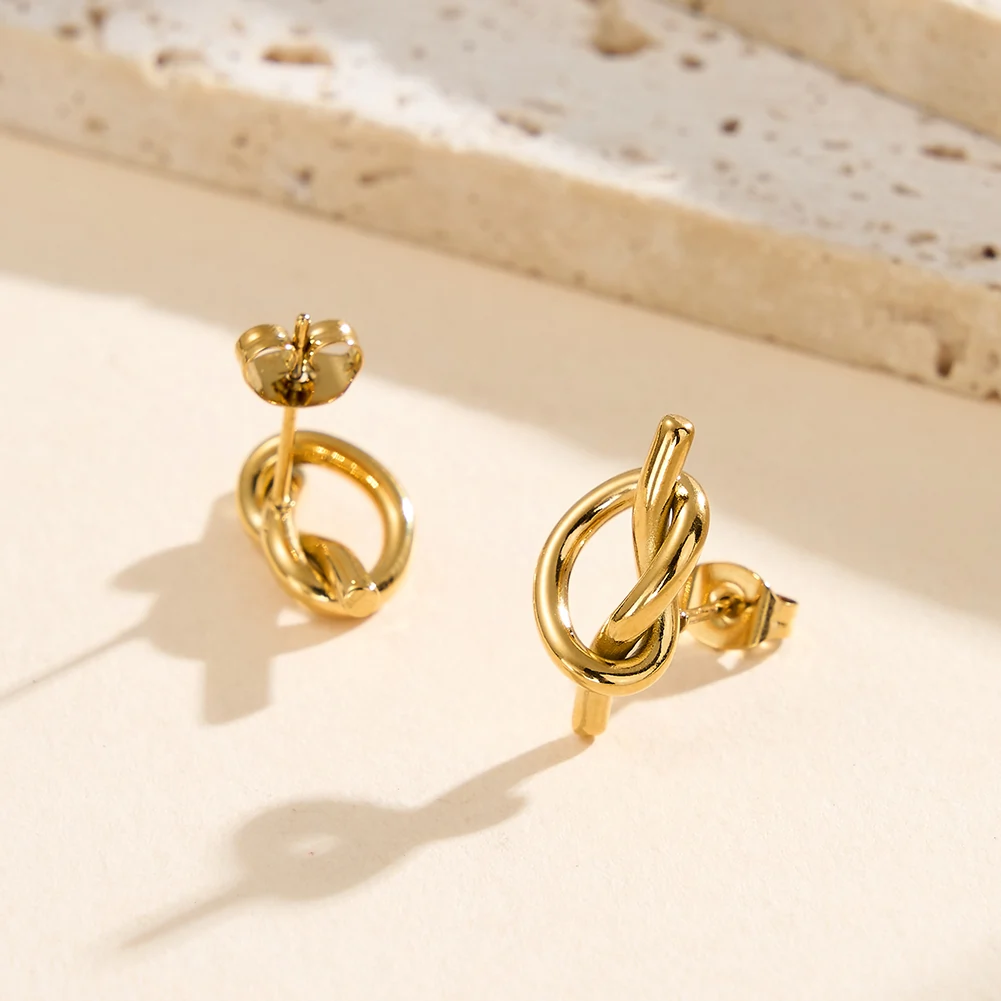 Produse Noi - Cercei Statement Nod Knot Auriu