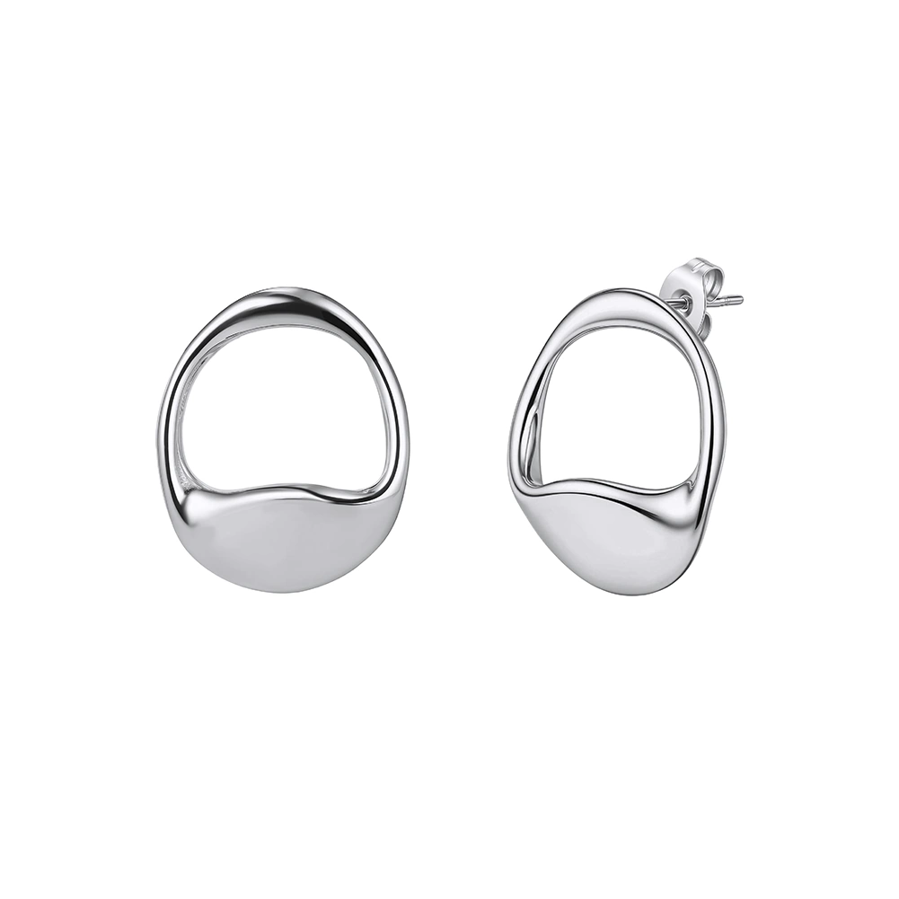 Produse Noi - Cercei Statement Organic Void Argintiu