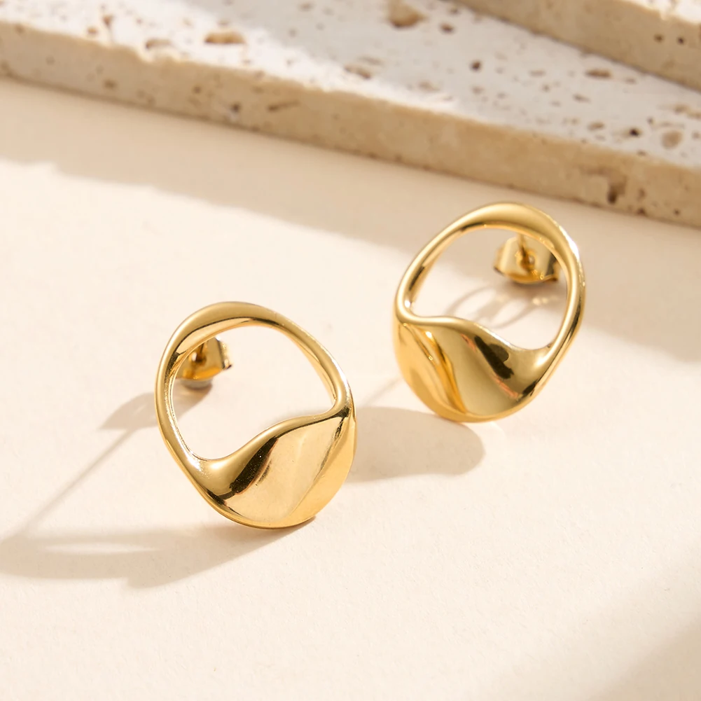 Produse Noi - Cercei Statement Organic Void Auriu