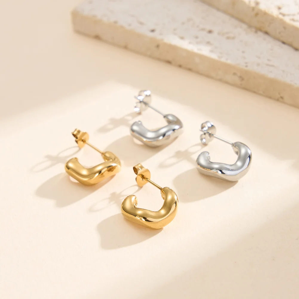 Produse Noi - Cercei Statement Stream Argintiu