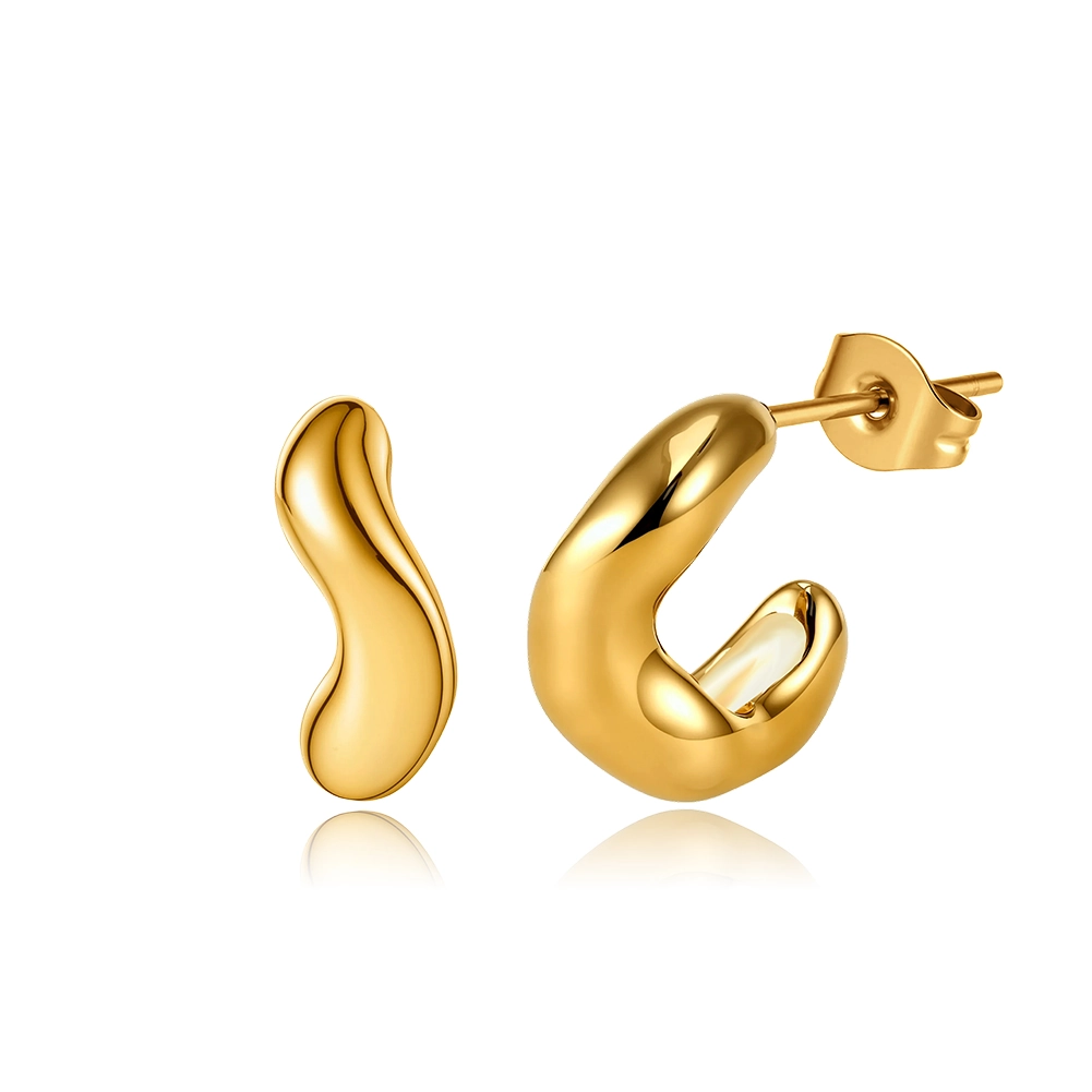 Produse Noi - Cercei Statement Stream Auriu