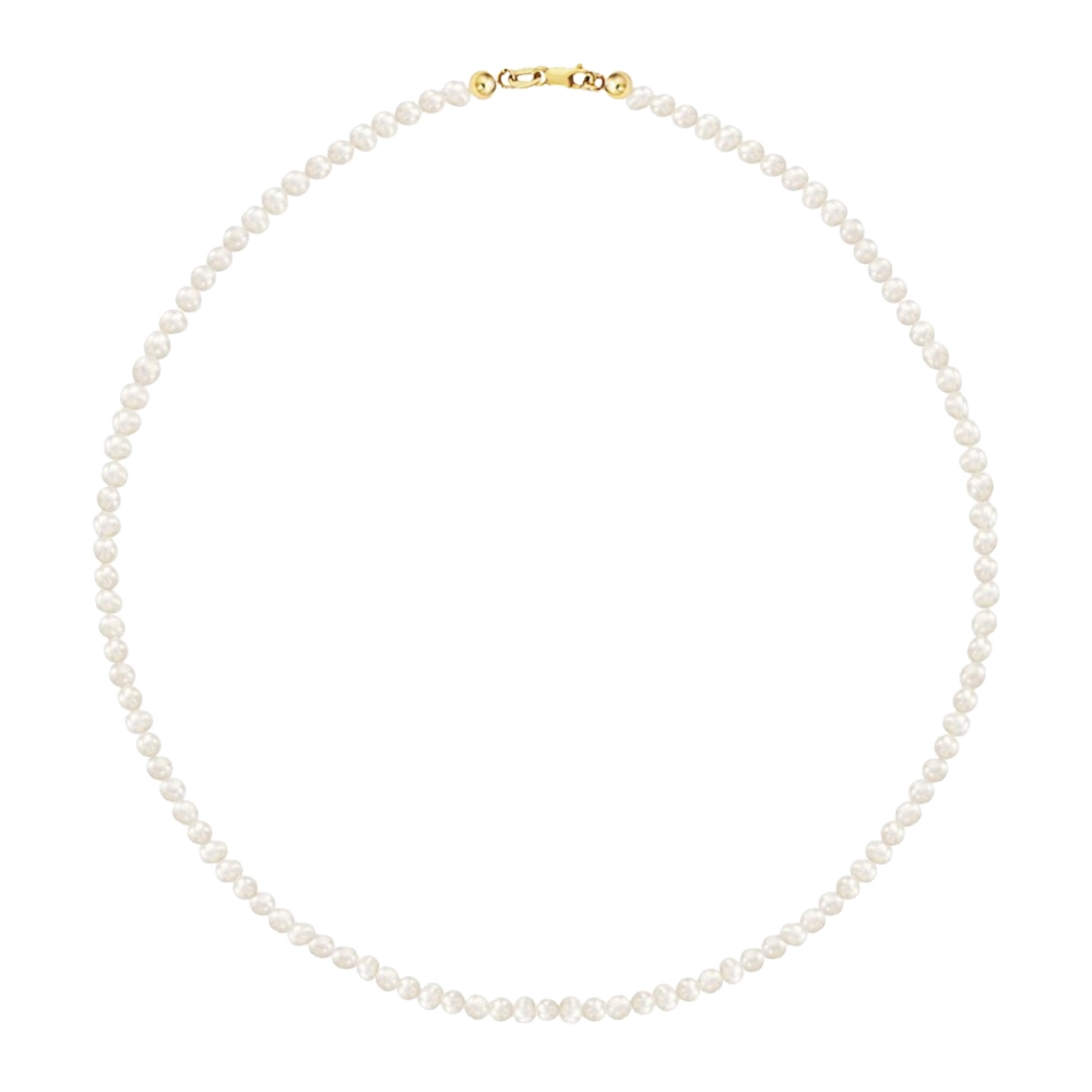 Bijuterii Perle Naturale - Colier Argint cu perle naturale de cultură Small Pearl String