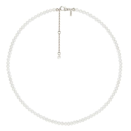 Bijuterii Perle Naturale - Colier Argint cu perle naturale de cultură Small Pearl String Argintiu