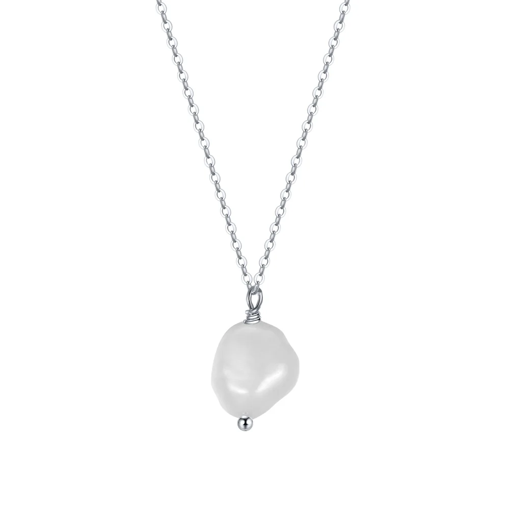Bijuterii Perle Naturale - Colier din Argint cu perlă naturală de cultură Silver Baroque