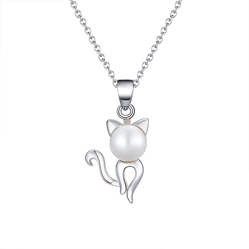 Bijuterii Perle Naturale - Colier din Argint cu Perle Naturale de Cultură Cat Pearl Silver