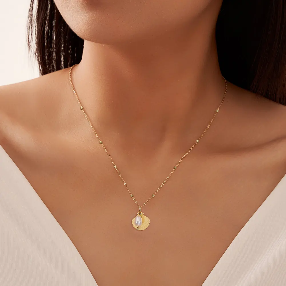 Produse Noi - Colier din Argint cu Perle Naturale de Cultură Sea Elegance Silver