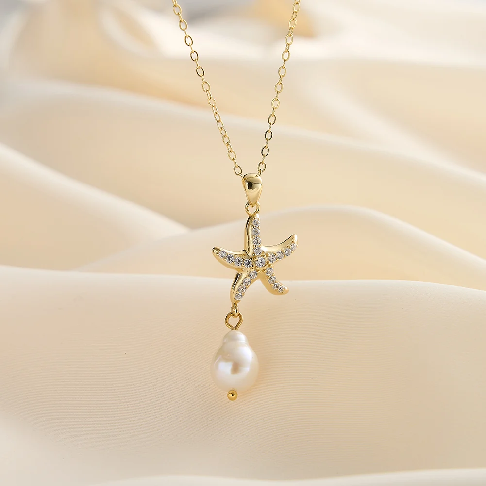 Bijuterii Perle Naturale - Colier din Argint cu Perle Naturale de Cultură Starry Drop