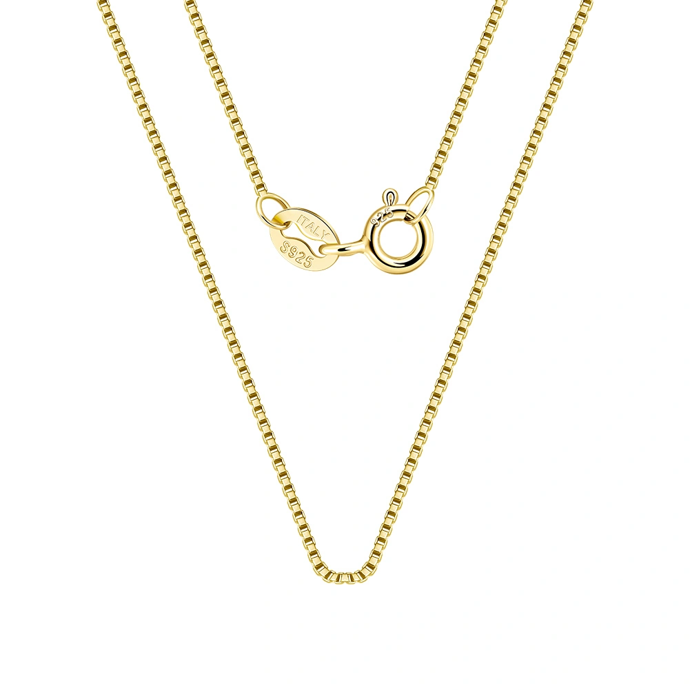 Coliere din argint - Colier din Argint Gold Box Chain