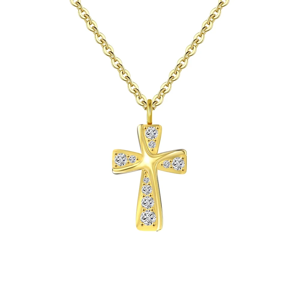 Produse Noi - Colier din Argint Gold Cross Pendant