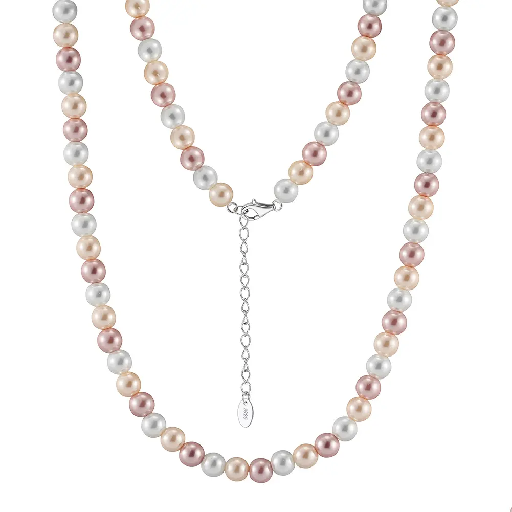 Coliere din argint - Colier din Argint Multicolor Pearl Silver