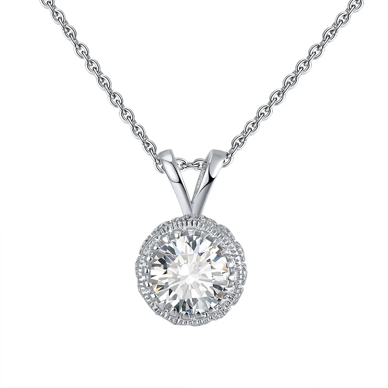 Colier din Argint Round Halo Pendant