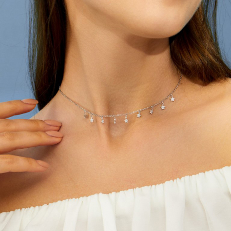 Colier din argint Star String [5]