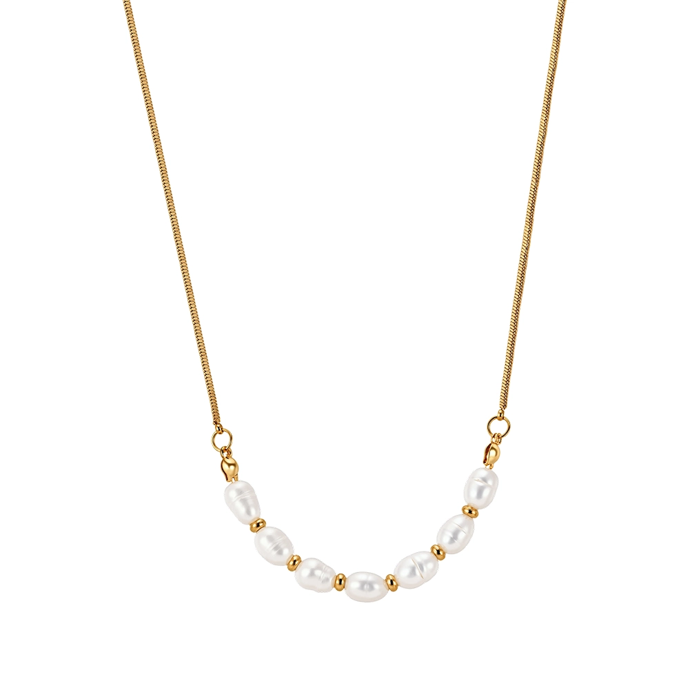 Coliere Statement - Colier Statement cu Perle Naturale Arc Auriu