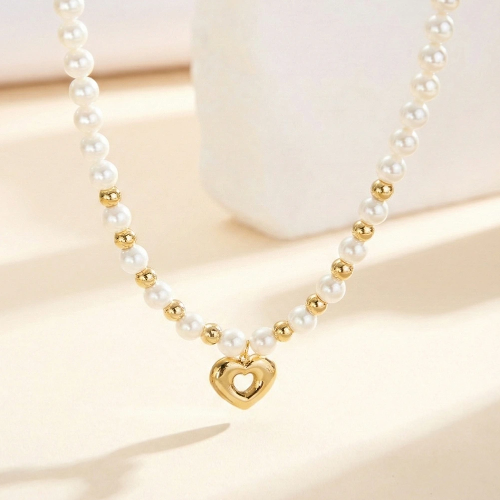 Coliere Statement - Colier Statement cu Perle Shell Amour Layers Auriu