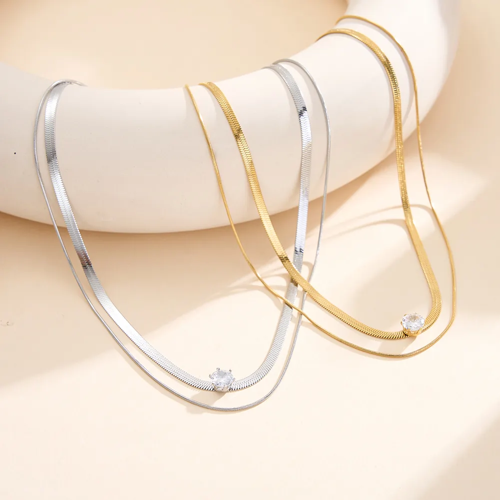 Produse Noi - Colier Statement Duo Auriu