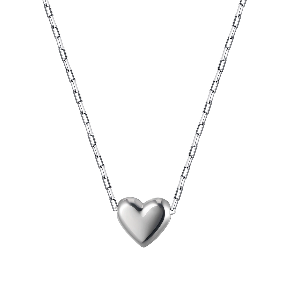 Seturi bijuterii din argint - Colier Statement Heart Argintiu