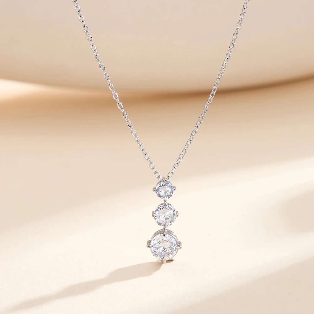 Produse Noi - Colier Statement Trio Argintiu