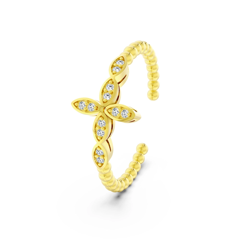 Inele din argint - Inel din Argint Bloom Elegance Golden