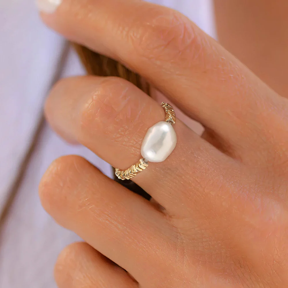 Bijuterii Perle Naturale - Inel din Argint Cu Perlă Naturală de Cultură Bead Silver