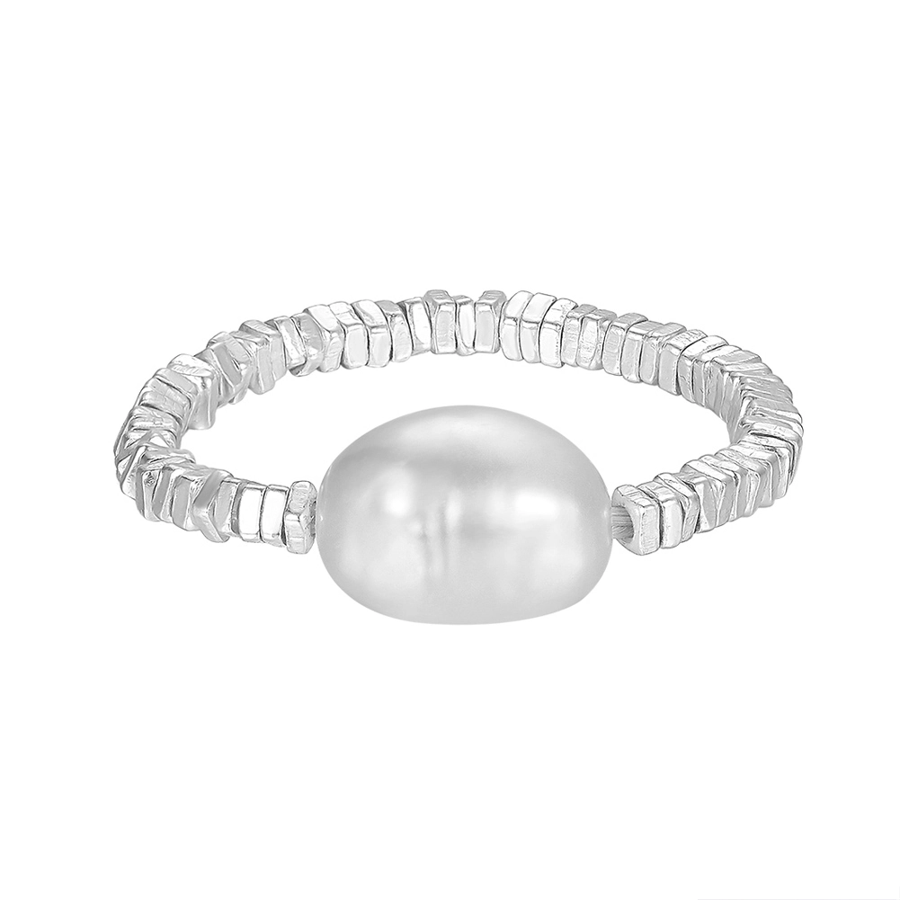Bijuterii Perle Naturale - Inel din Argint Cu Perlă Naturală de Cultură Bead Silver