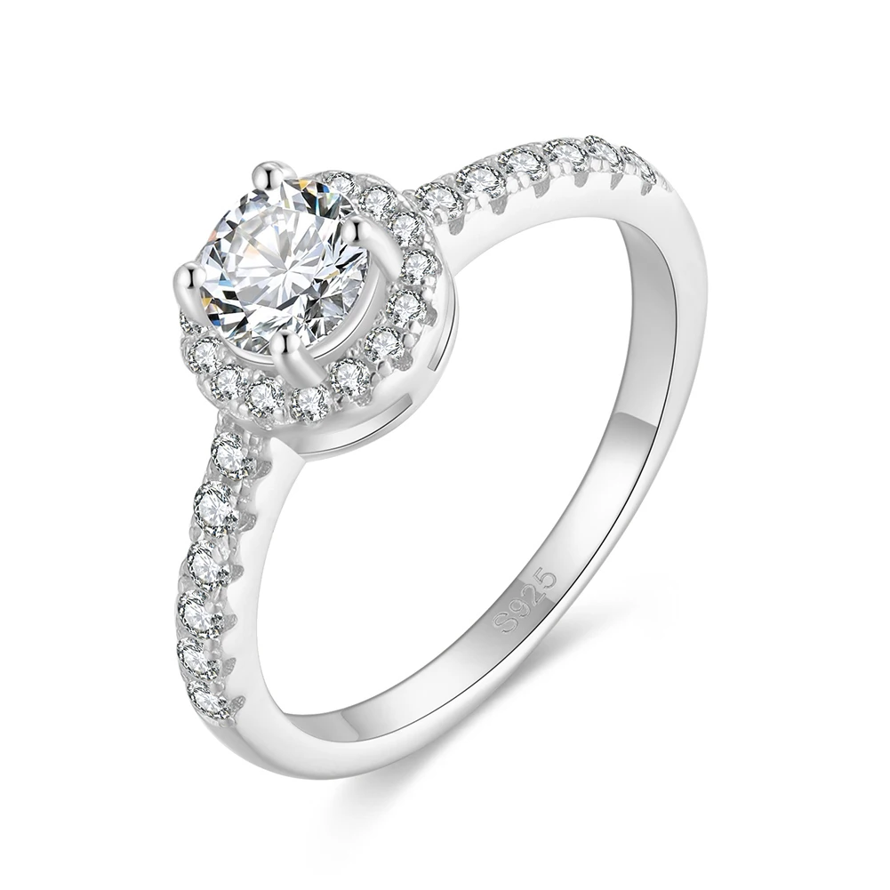 Inele din argint - Inel din Argint Elegant Halo Silver