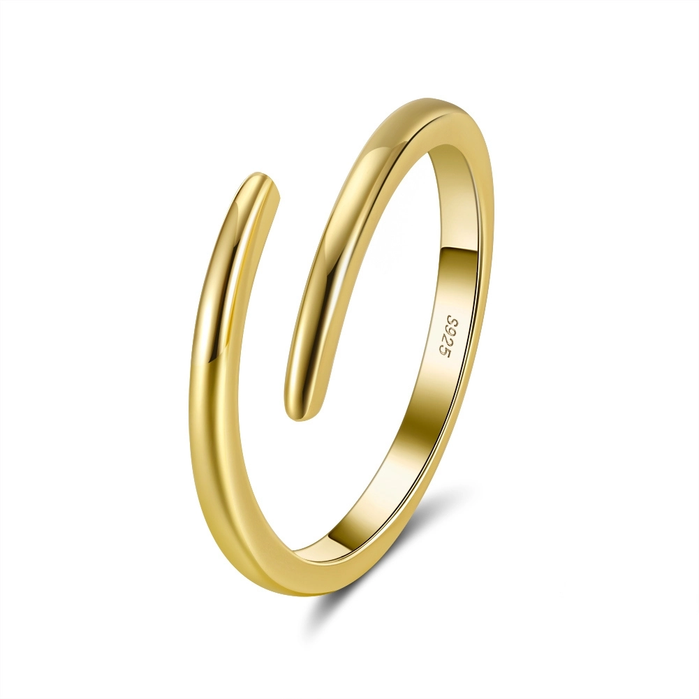 Inele - Inel din Argint Open Band Gold