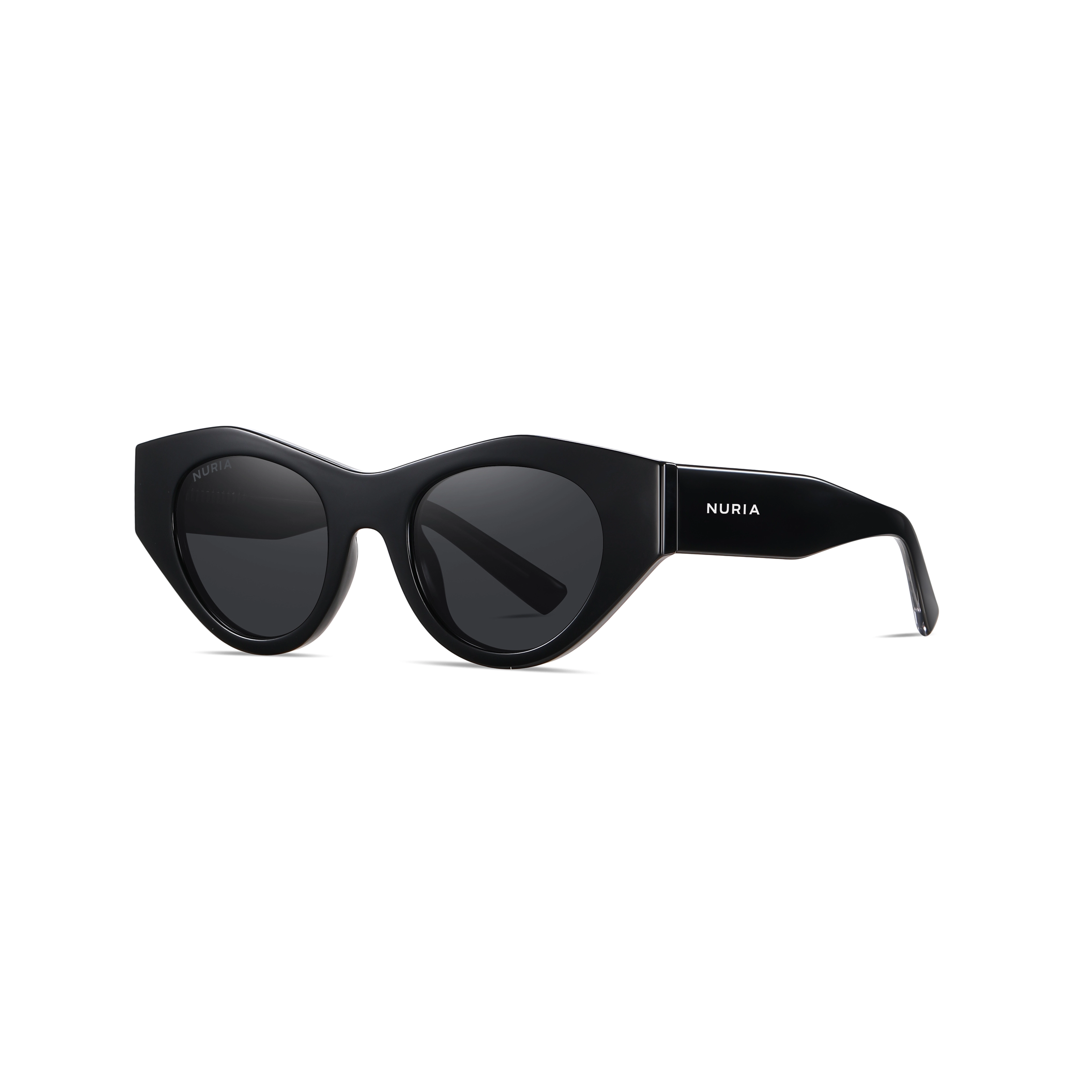 Ochelari Femei - Ochelari de Soare NURIA cu Ramă Angulară Riviera Black