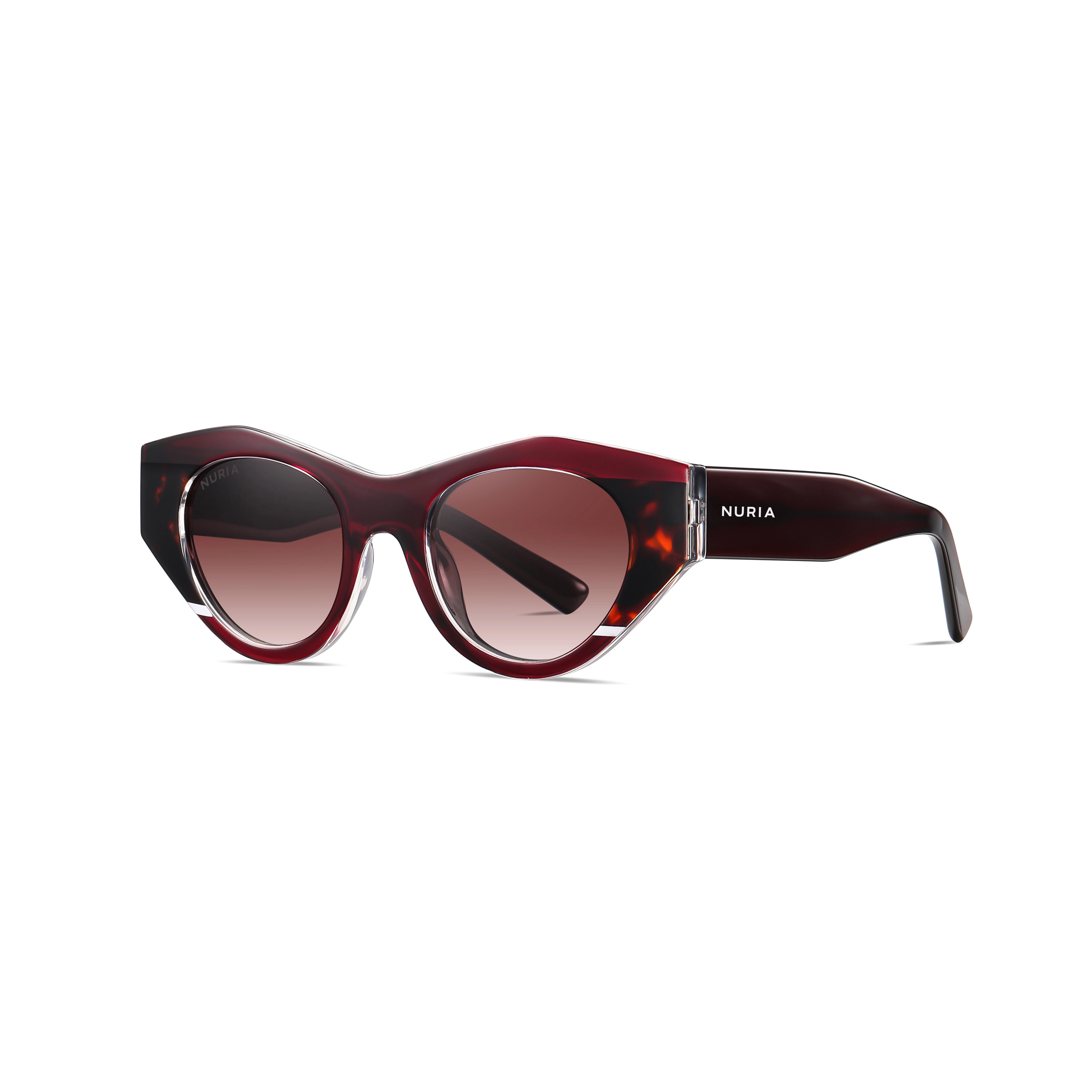 Ochelari Femei - Ochelari de Soare NURIA cu Ramă Angulară Riviera Ruby Tortoise