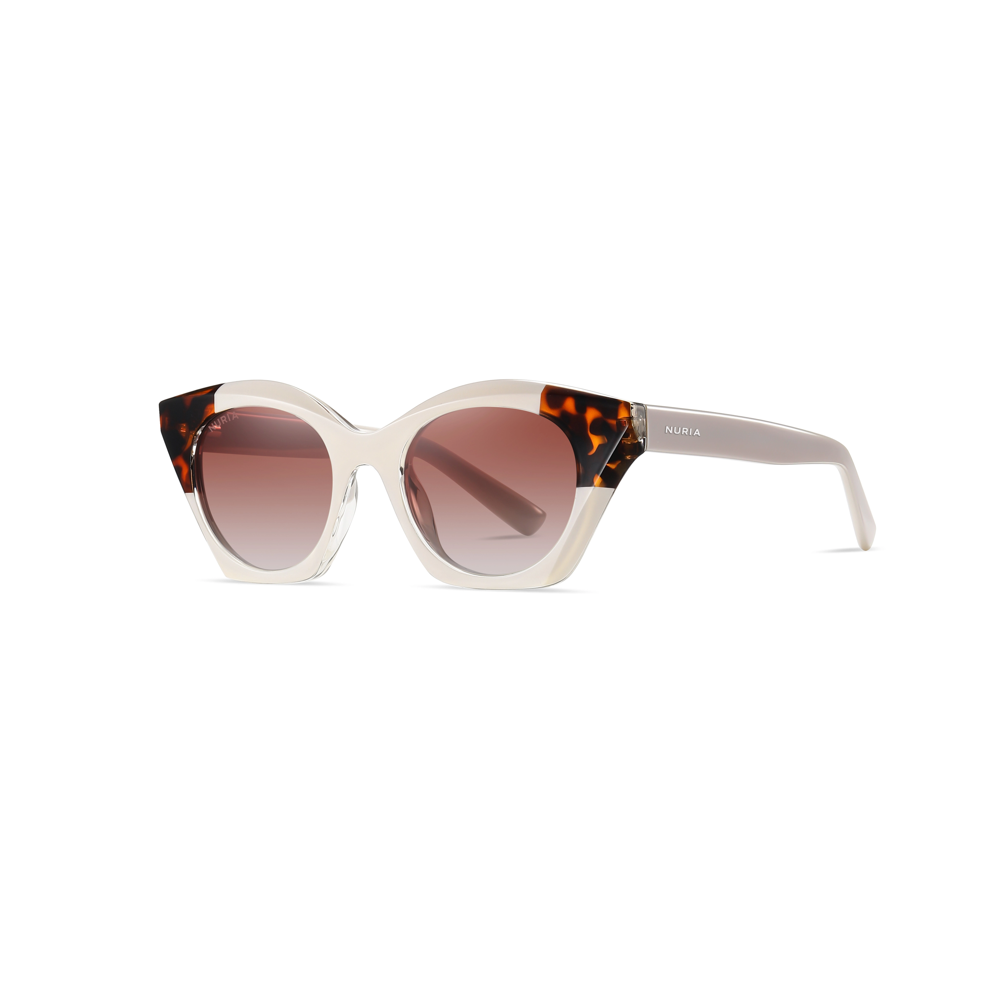 Ochelari Femei - Ochelari de Soare NURIA cu Ramă Cat-Eye Eclipse Elegance Beige Tortoise