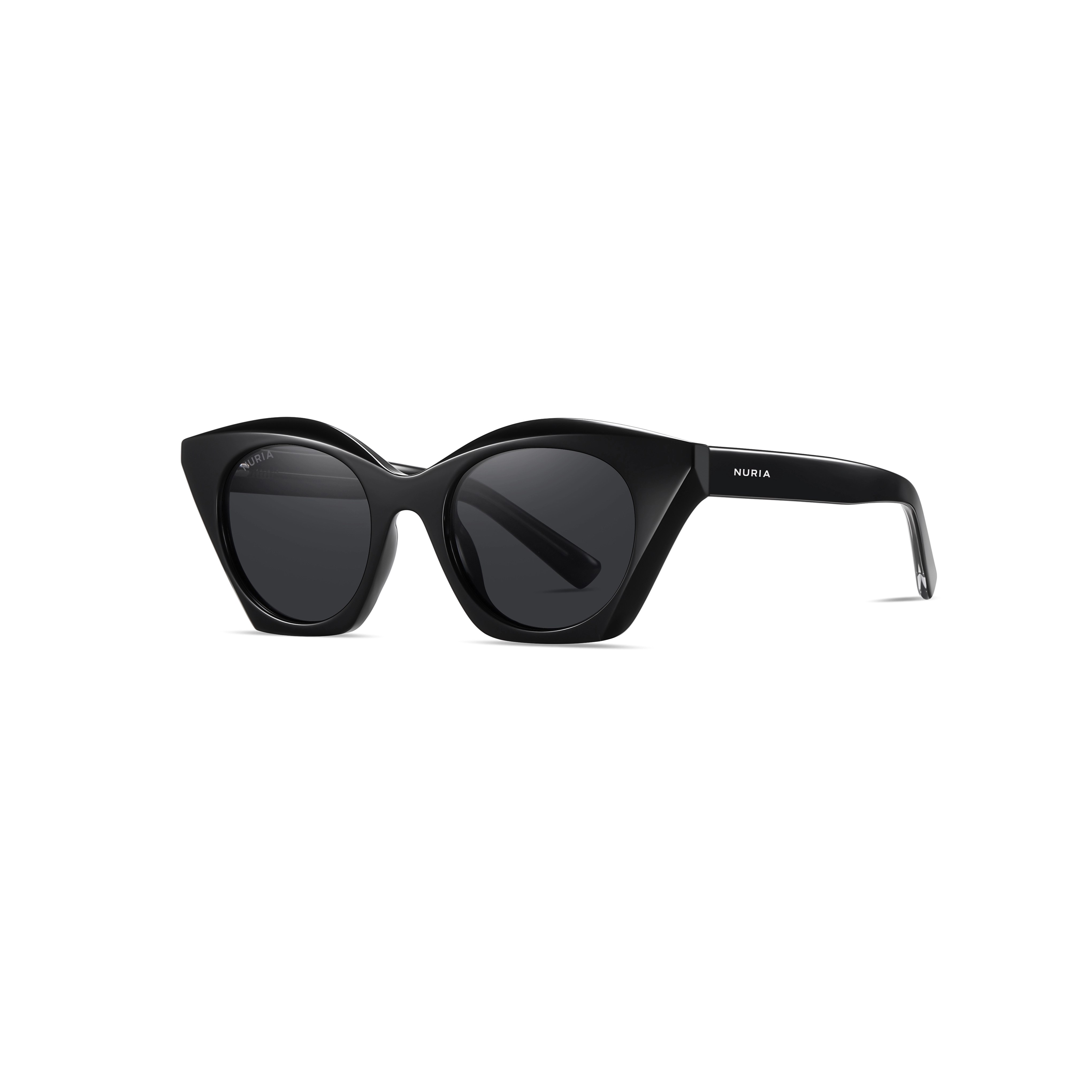 Ochelari de Soare - Ochelari de Soare NURIA cu Ramă Cat-Eye Eclipse Elegance Black