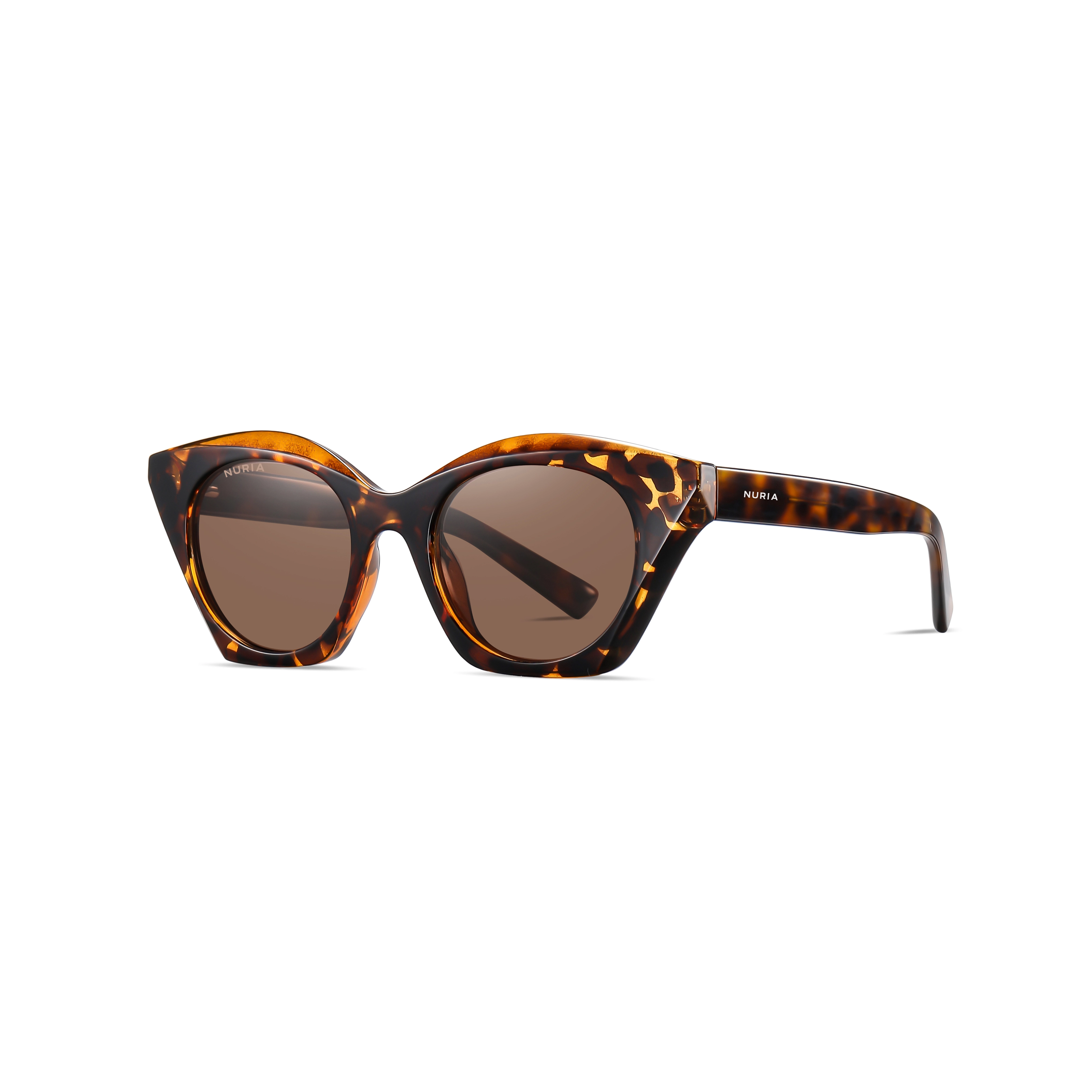 Ochelari Femei - Ochelari de Soare NURIA cu Ramă Cat-Eye Eclipse Elegance Brown Tortoise