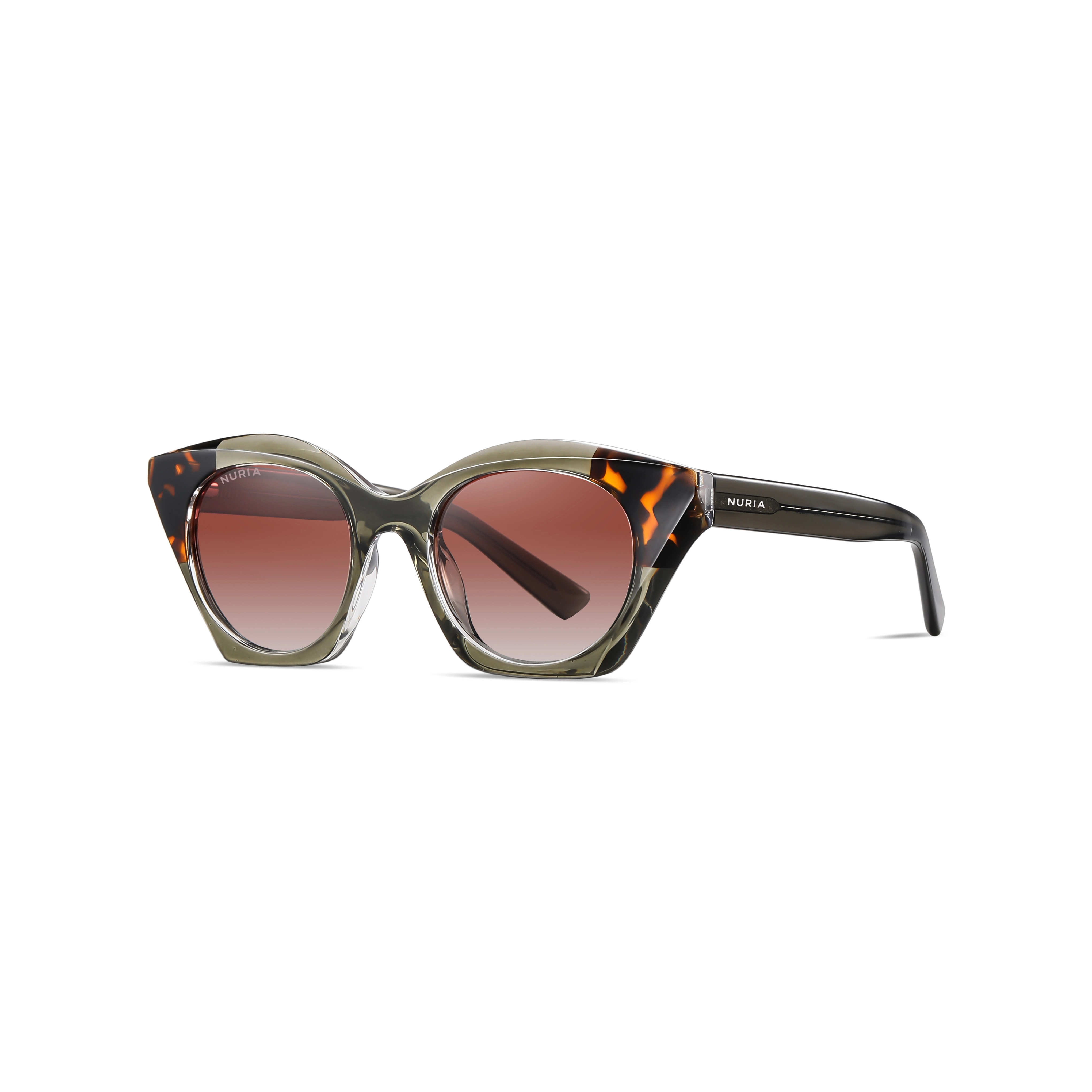 Ochelari Femei - Ochelari de Soare NURIA cu Ramă Cat-Eye Eclipse Elegance Olive Tortoise