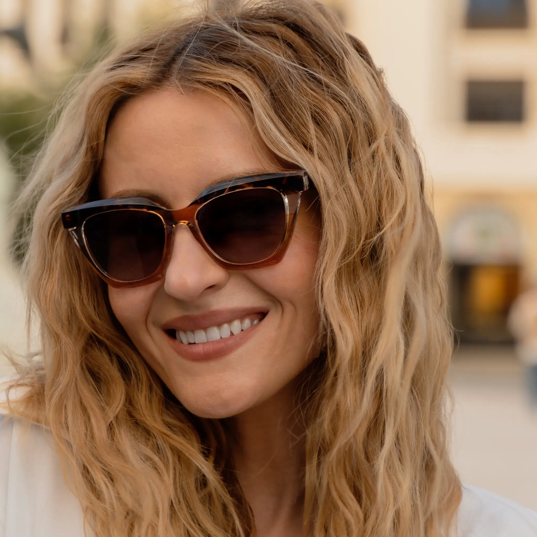 Ochelari Femei - Ochelari de Soare NURIA cu Ramă Cat-Eye Nocturnal Brown Tortoise
