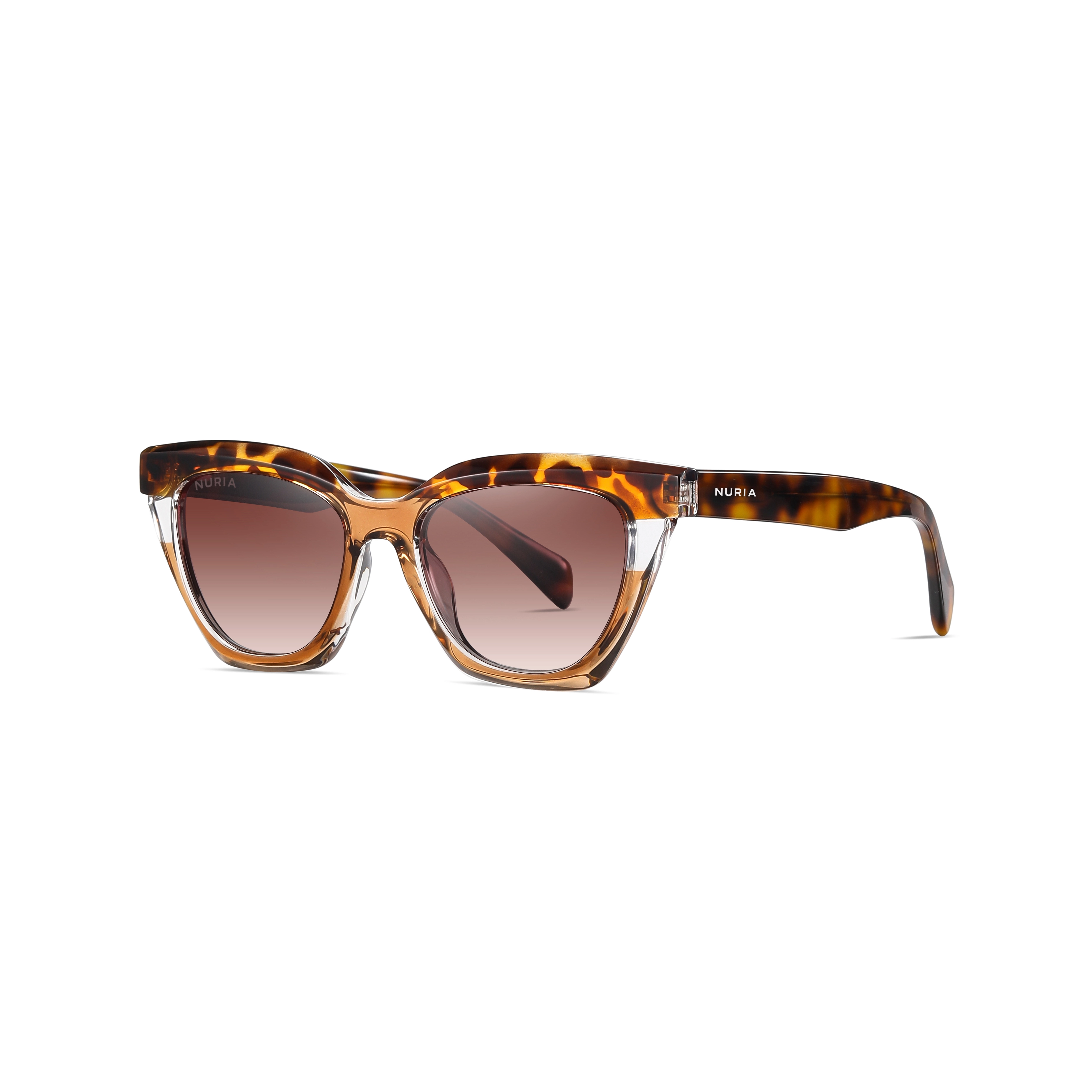 Ochelari Femei - Ochelari de Soare NURIA cu Ramă Cat-Eye Nocturnal Brown Tortoise