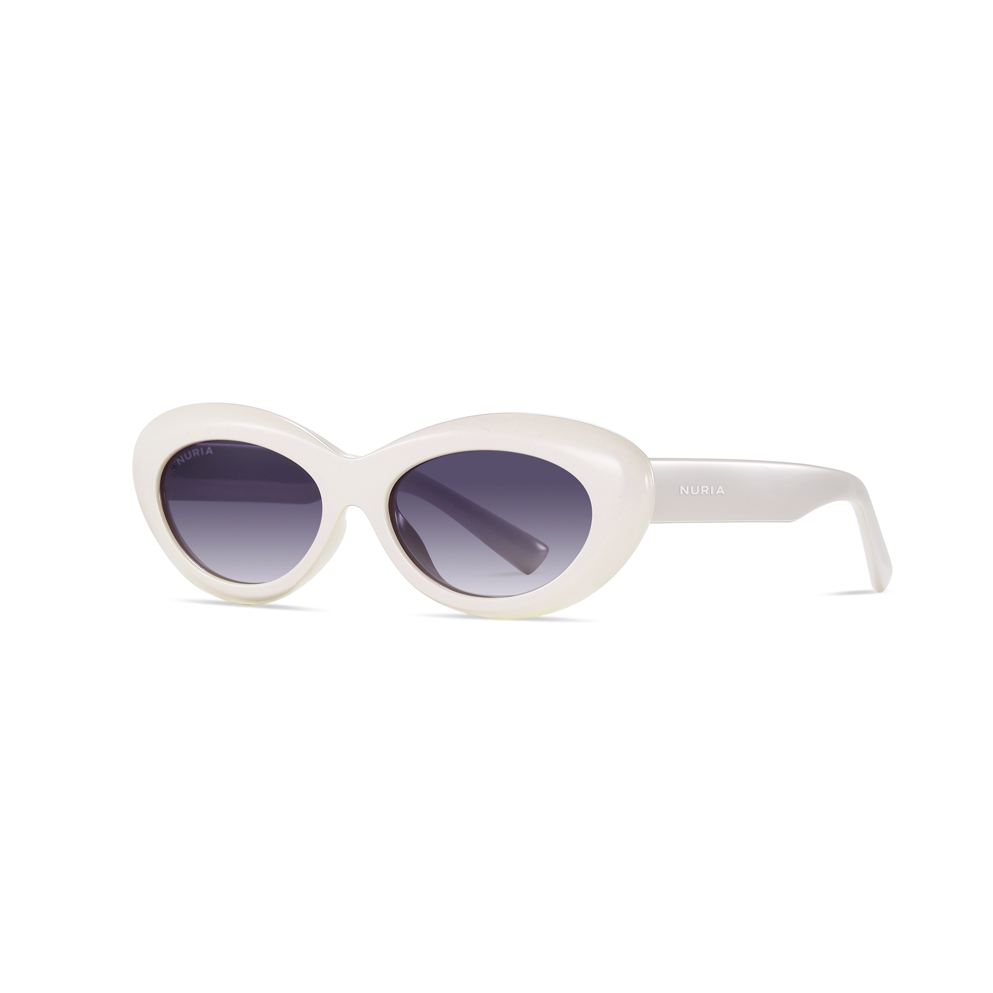 Ochelari de Soare - Ochelari de Soare NURIA cu Ramă Cat-Eye Sunset Serenade Pearl White