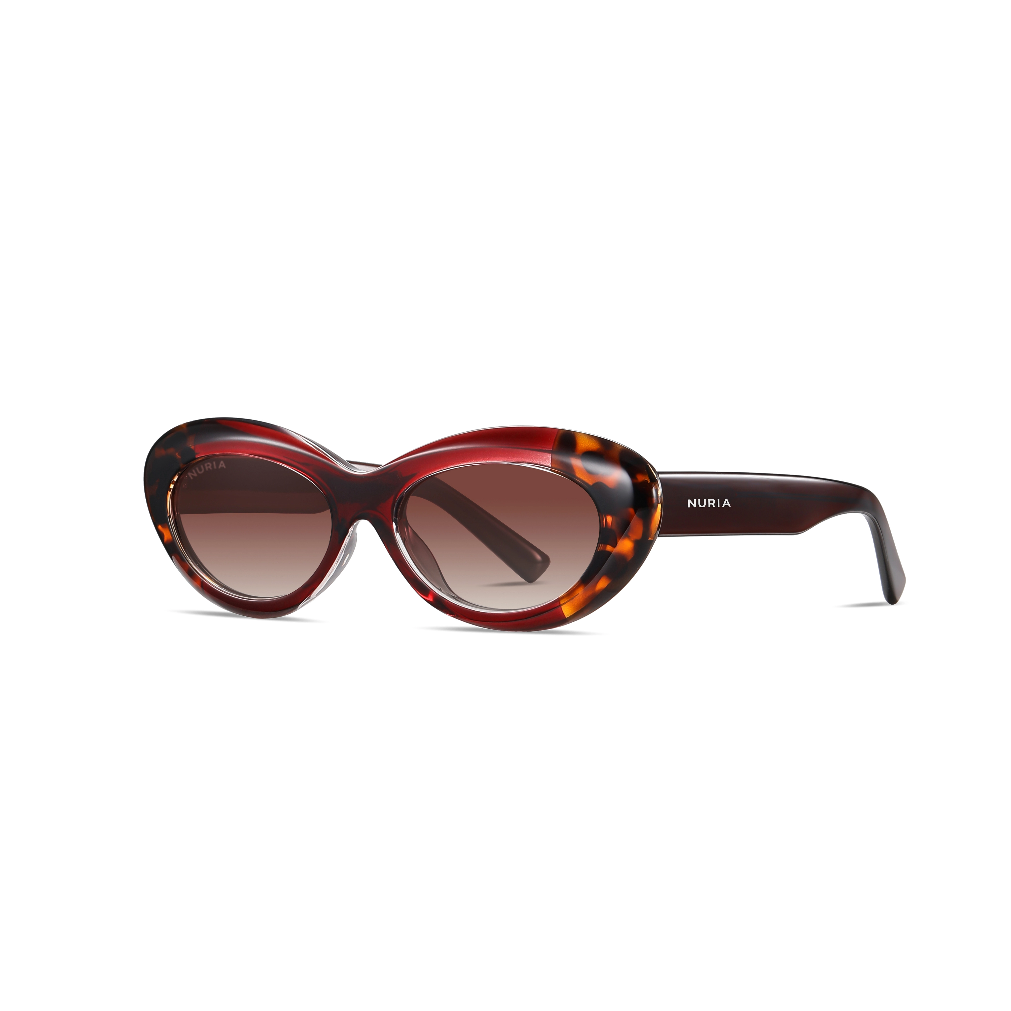 Ochelari Femei - Ochelari de Soare NURIA cu Ramă Cat-Eye Sunset Serenade Ruby Tortoise