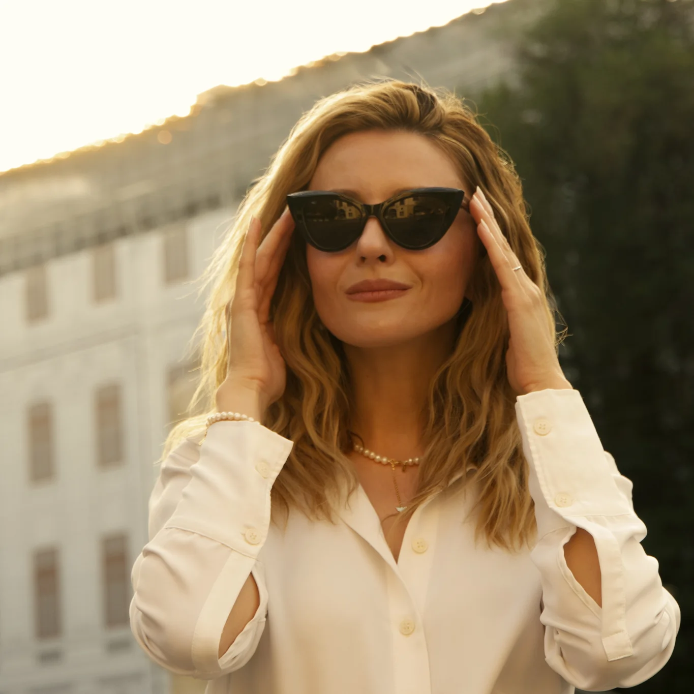 Ochelari de Soare - Ochelari de Soare NURIA cu Ramă Cat-Eye Twilight Allure Black