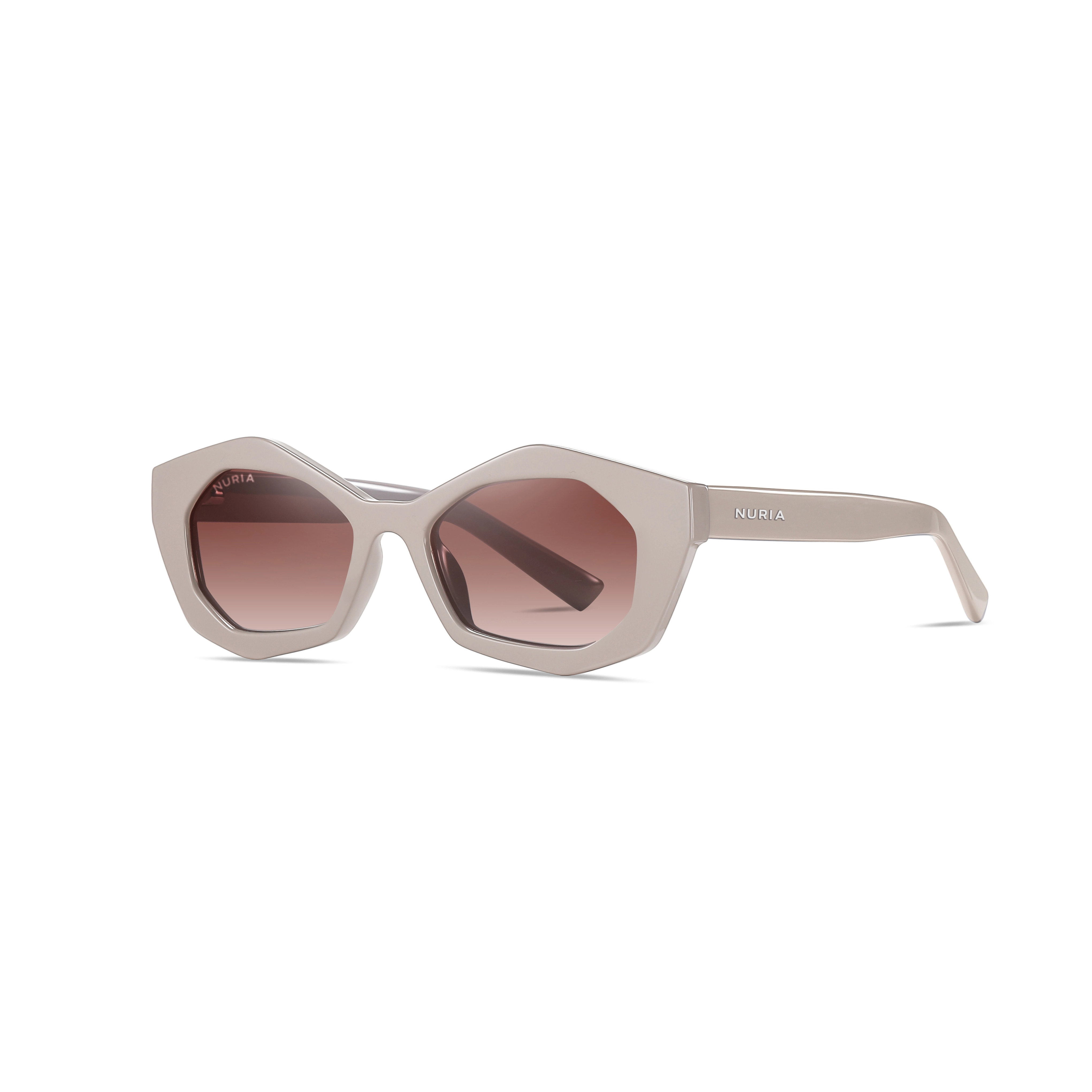 Ochelari de Soare - Ochelari de Soare NURIA cu Ramă Geometrică Midnight Cascade Ivory