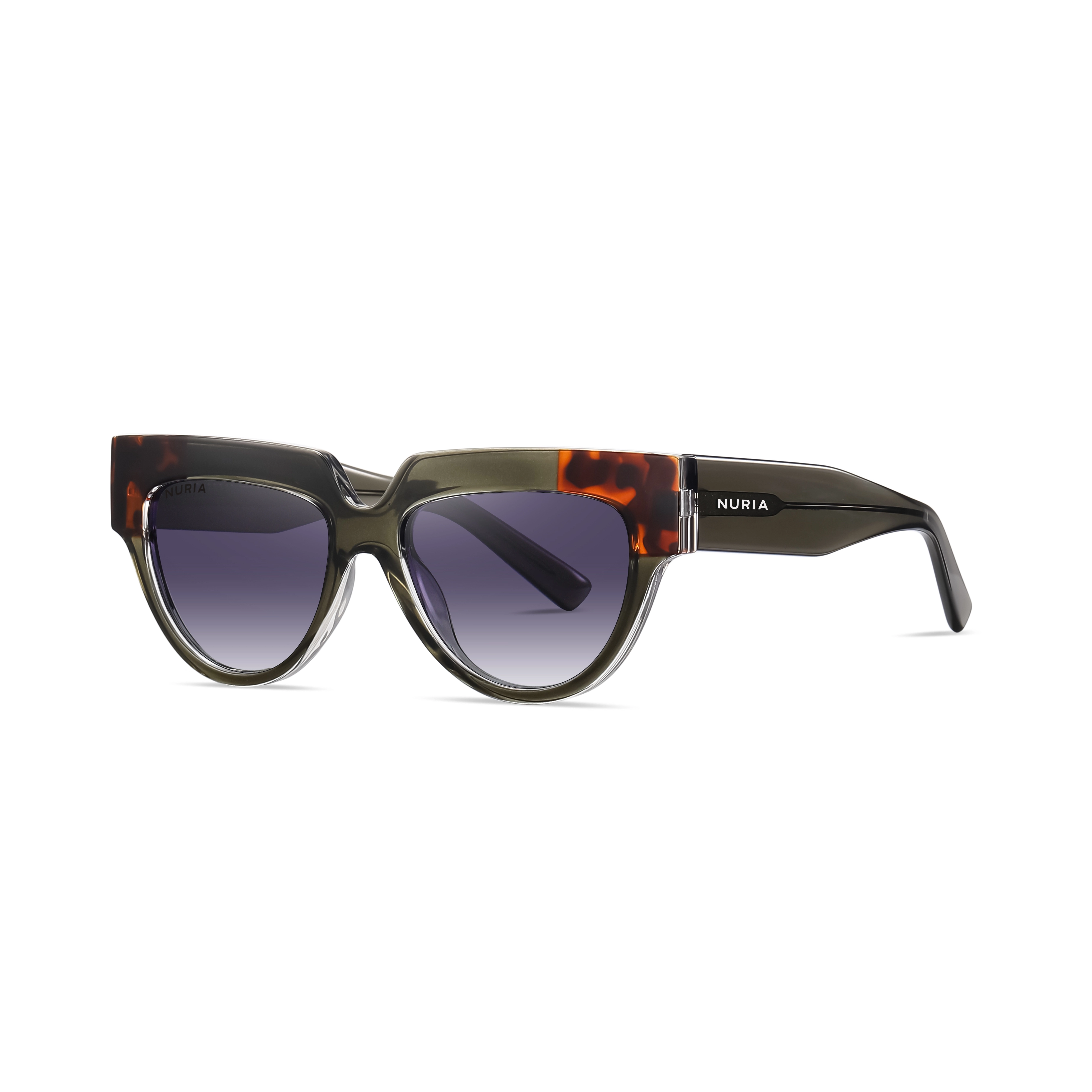 Ochelari Femei - Ochelari de Soare NURIA cu Ramă Pătrată Urban Edge Olive Tortoise