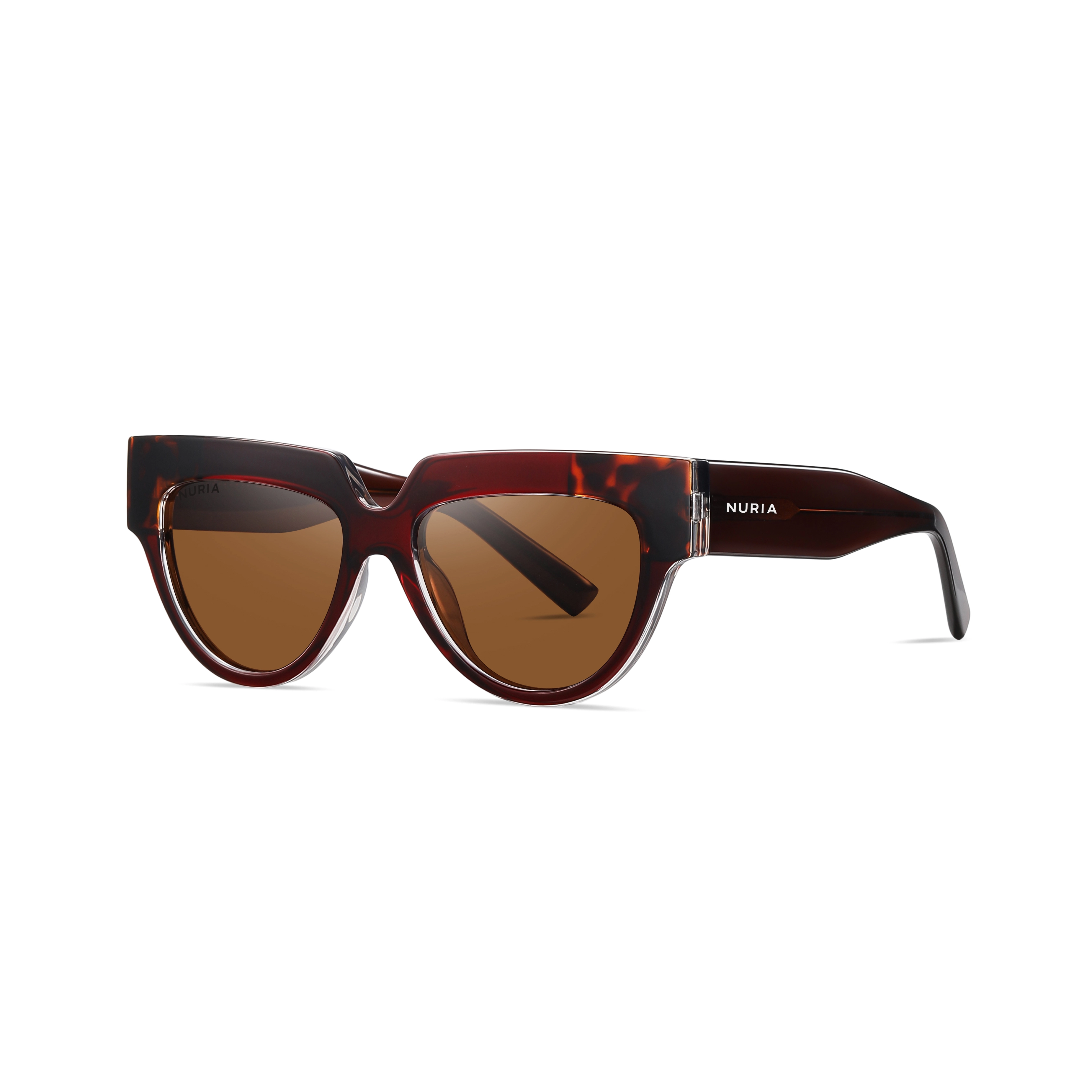 Ochelari Femei - Ochelari de Soare NURIA cu Ramă Pătrată Urban Edge Ruby Tortoise