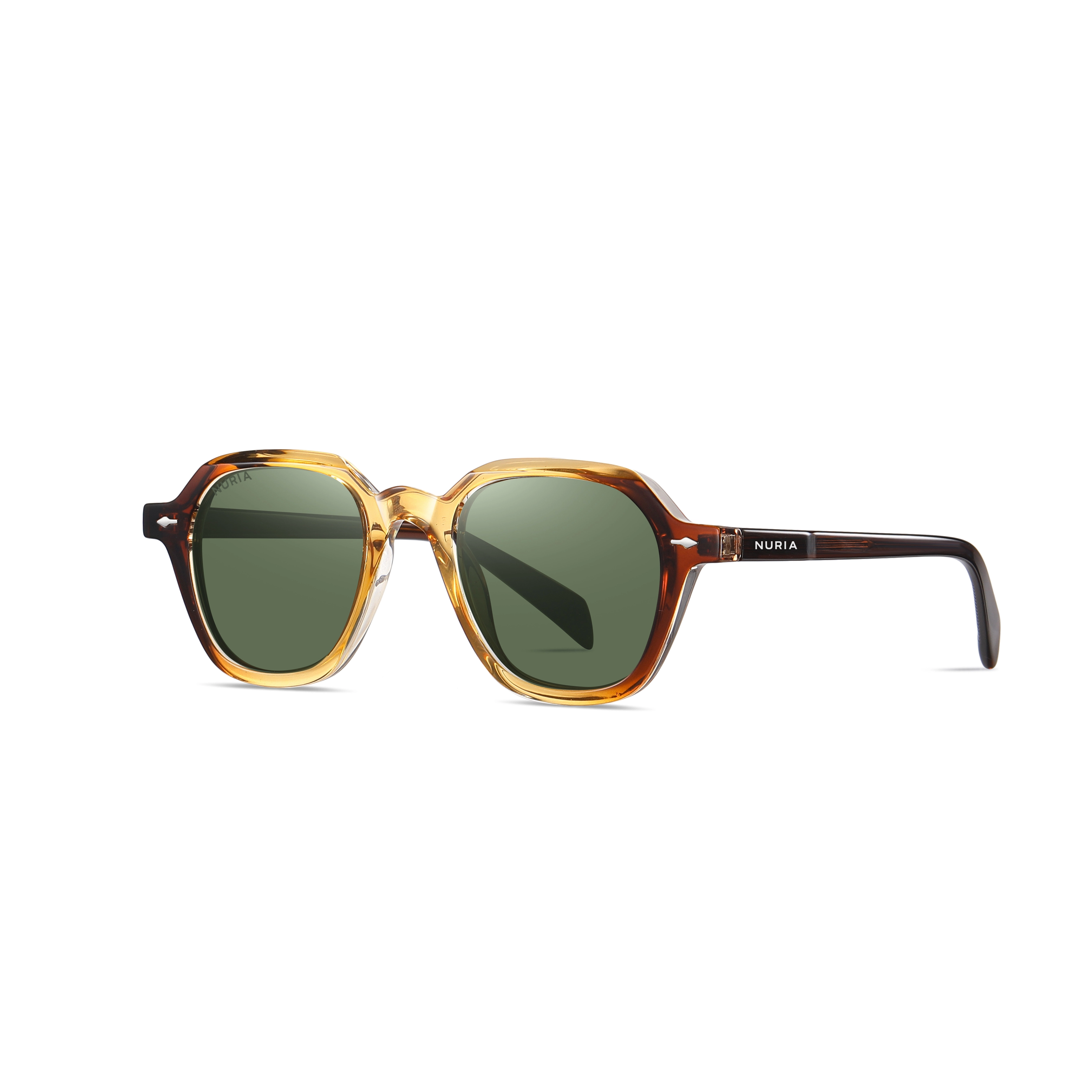 Ochelari de Soare - Ochelari de Soare NURIA cu Ramă Rotundă Eclipse Radiance Amber