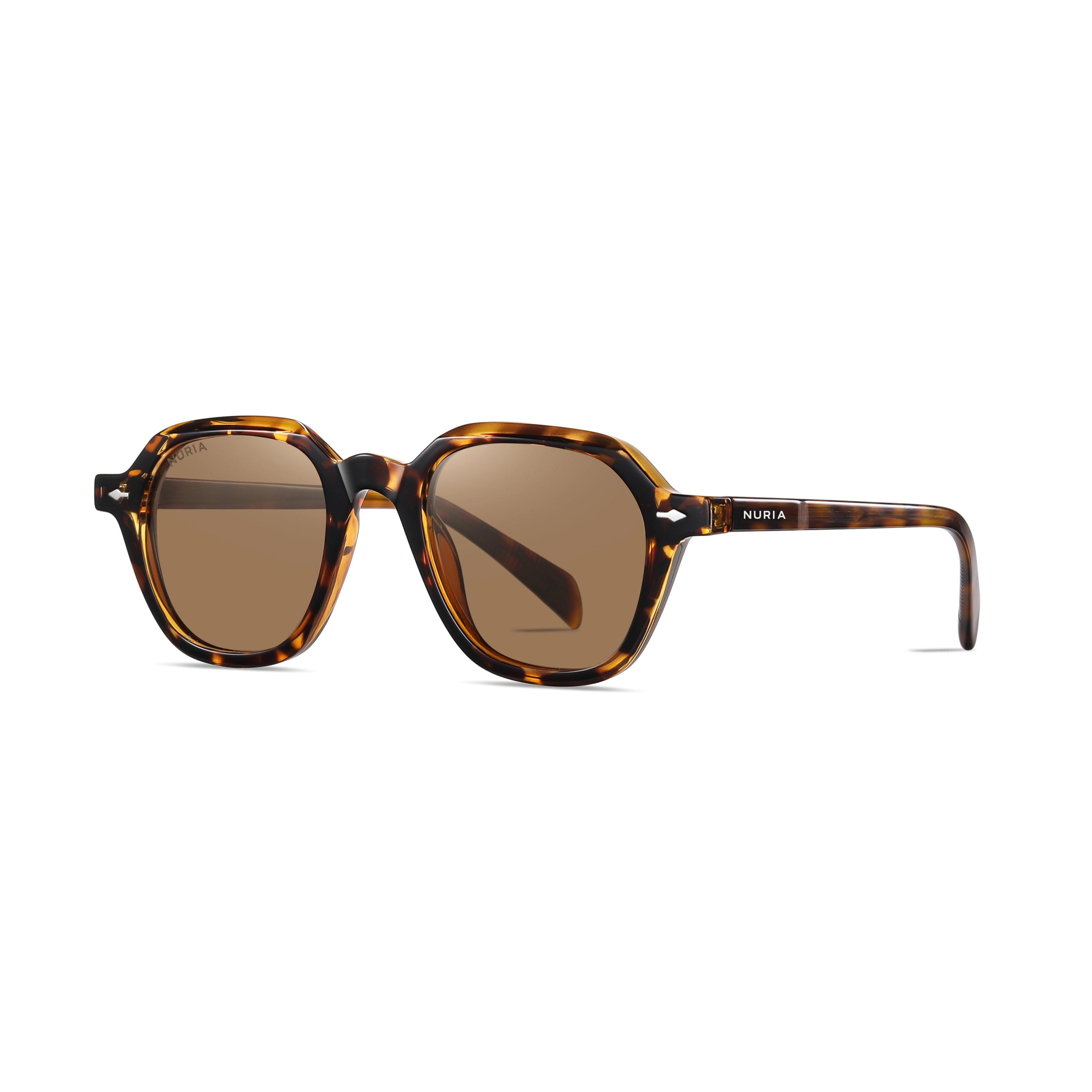 Ochelari de Soare - Ochelari de Soare NURIA cu Ramă Rotundă Eclipse Radiance Brown Tortoise