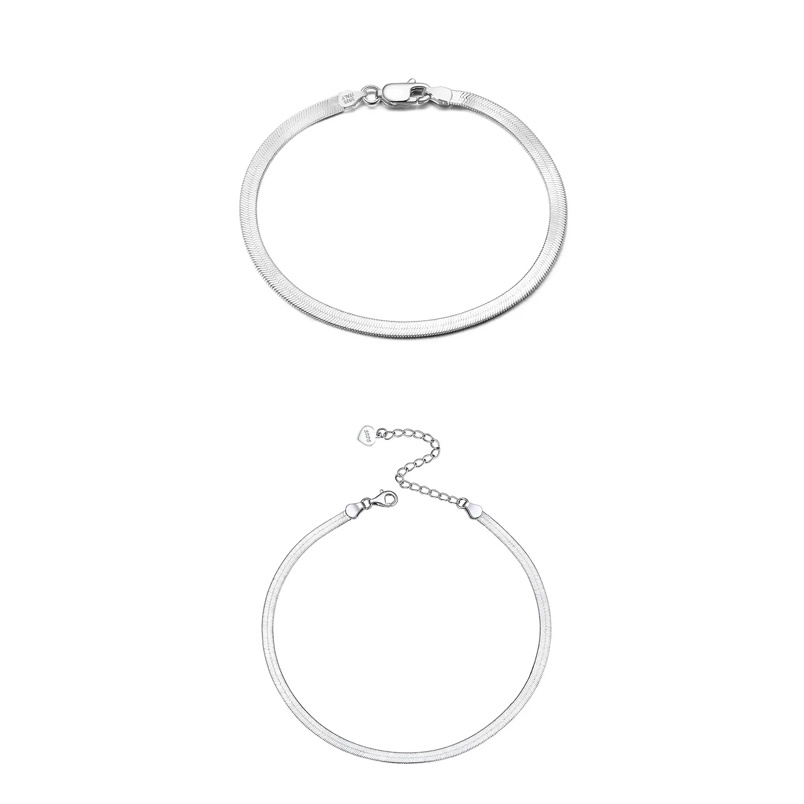 Seturi bijuterii din argint - Set Brățară de mană și Brățară de picior din Argint Snake silver Collar Collection