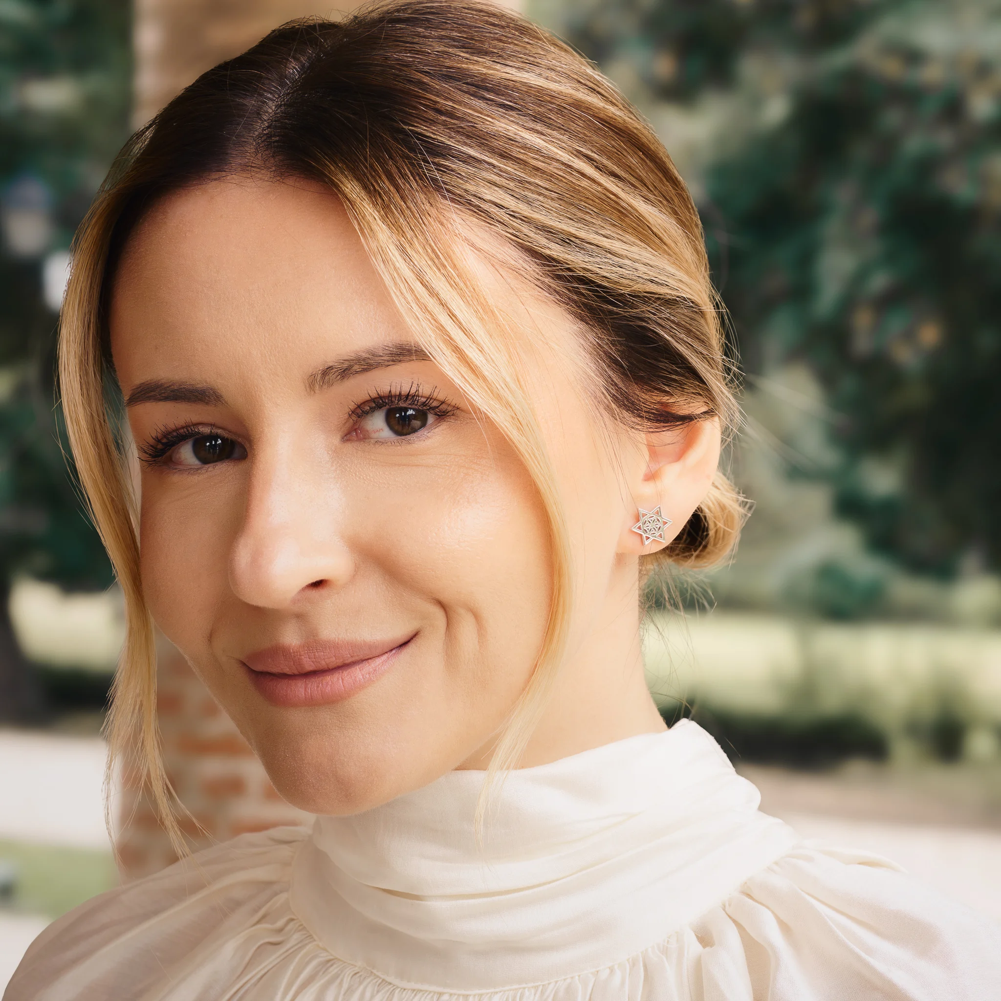 Seturi bijuterii din argint - Set Colier, Brățară și Cercei din argint cu perle naturale de cultură mari Stea Argintiu