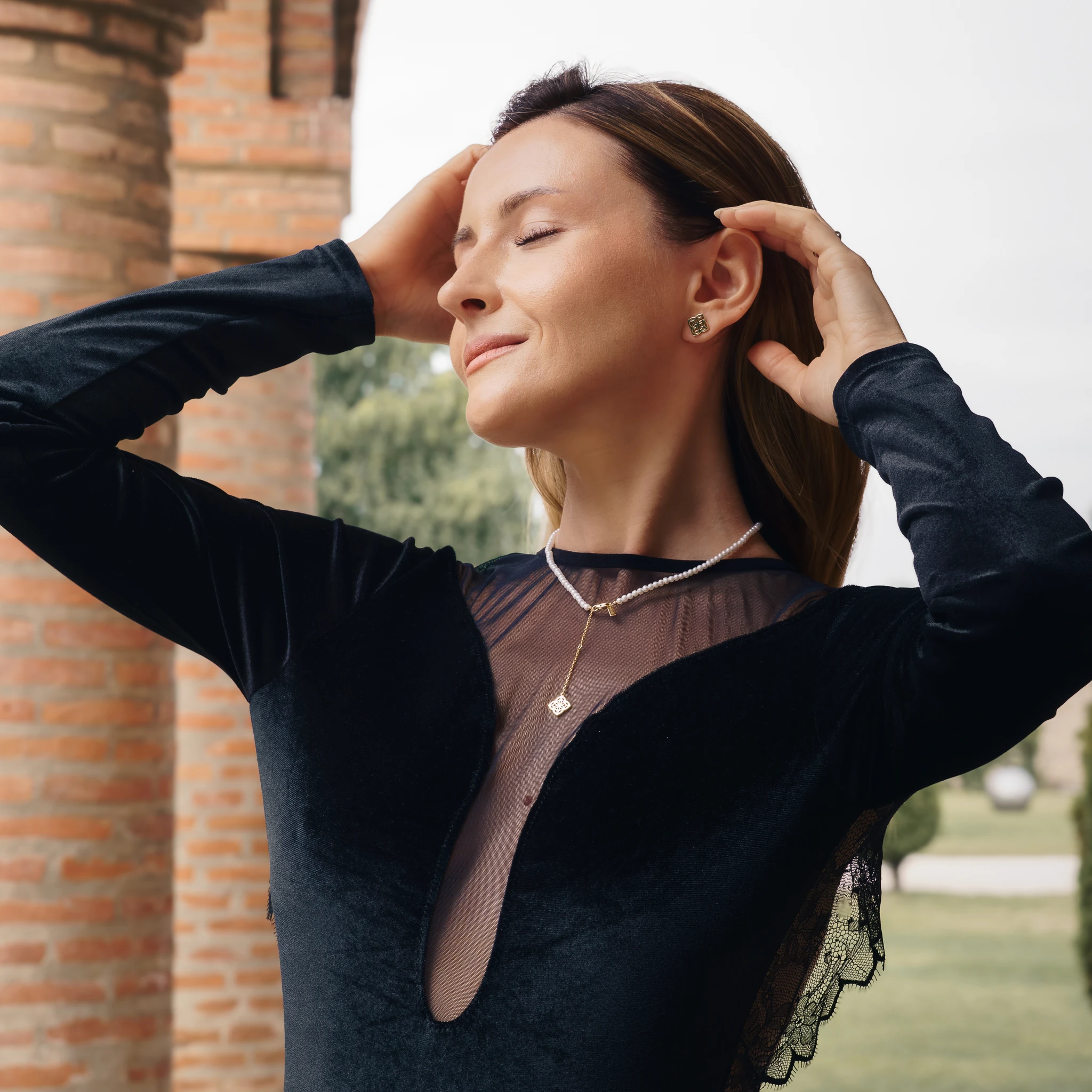 Christmas Sale - Set Colier și Brățară Argint cu perle naturale de cultură mici Inimă Argintiu