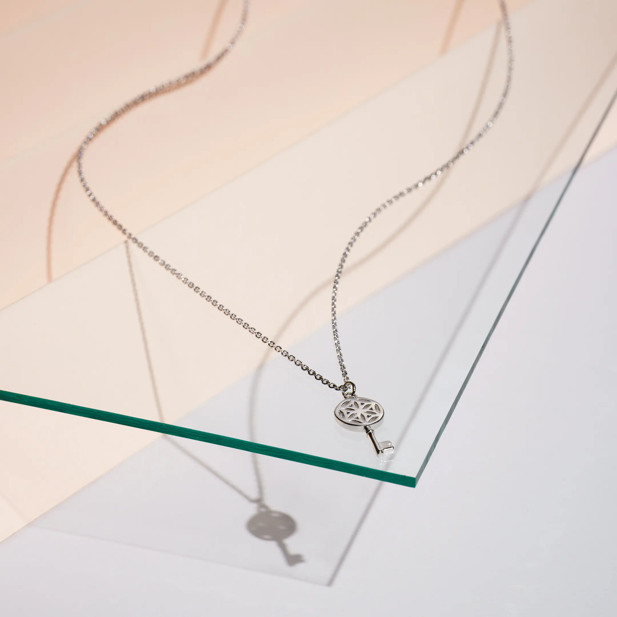 Christmas Sale - Set Colier și Cercei din argint Cheie Argintiu Inner Code