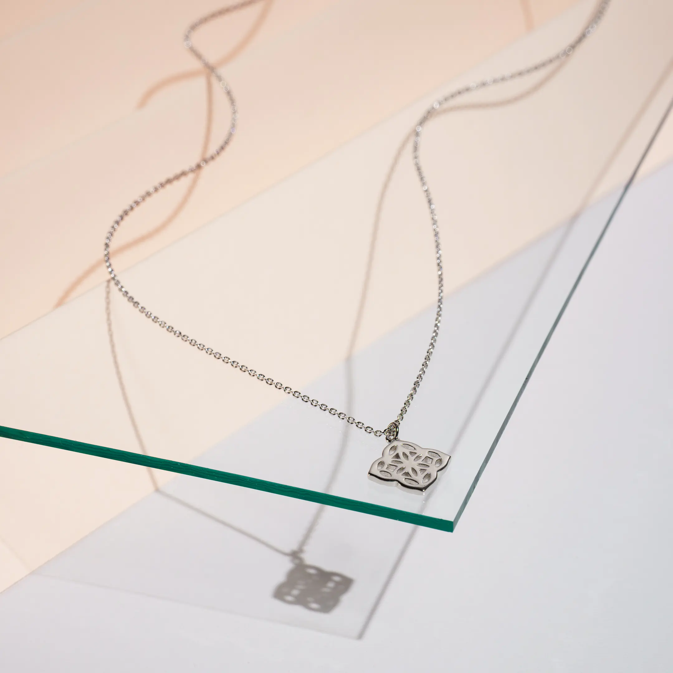 Seturi bijuterii din argint - Set Colier și Cercei din argint Inimă Argintiu Inner Code