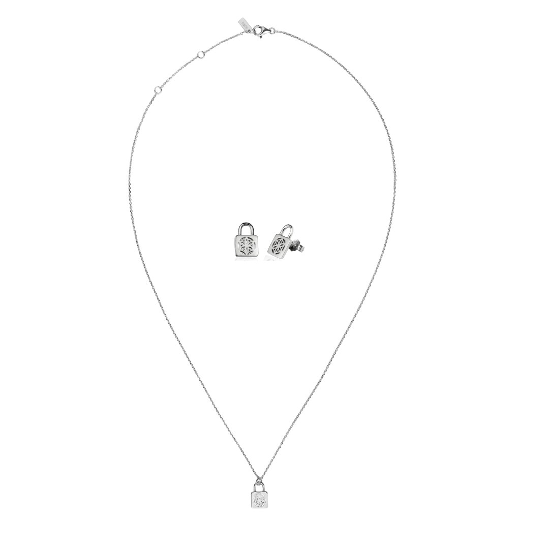 Christmas Sale - Set Colier și Cercei din argint Sigiliu Argintiu Inner Code