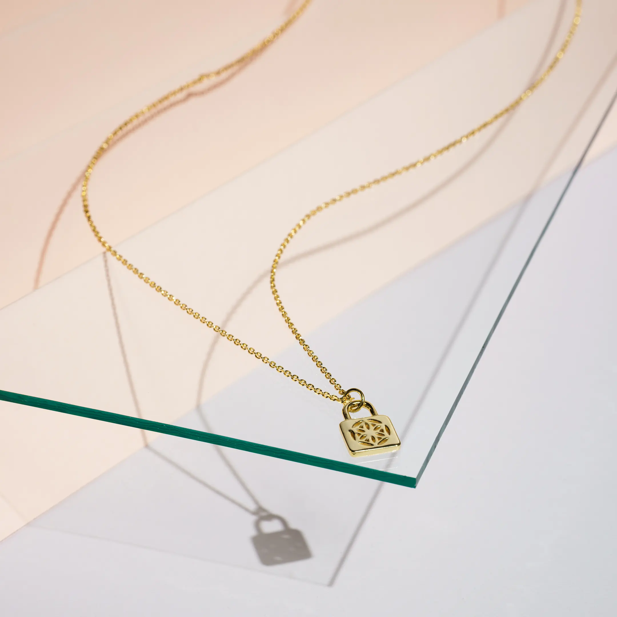 Seturi bijuterii din argint - Set Colier și Cercei din argint Sigiliu Auriu Inner Code